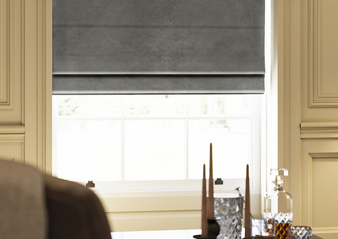 Odessa Velvet, Slate - Roman Blind - Image 5